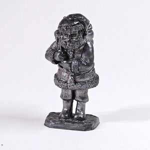 VTG Michael Ricker Pewter Santa with Sack of Toys © Ricker 3"  Christmas 1980's